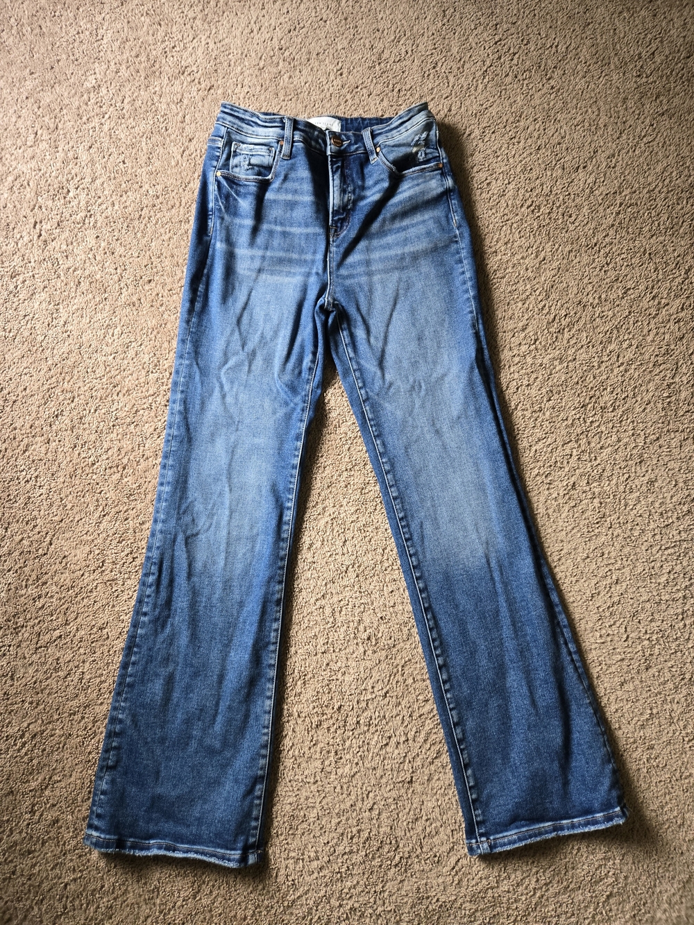Risen Sculpt & Stroll High Rise Straight Leg Jeans 13 31 EUC Tummy Control
